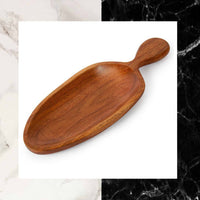 Hand Carved Acacia Wood Mini Snacks Platter