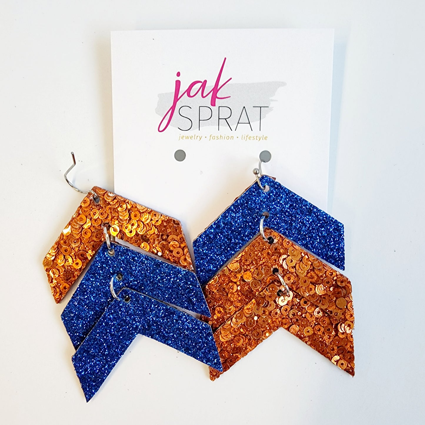 Team Earrings | Blue & Orange