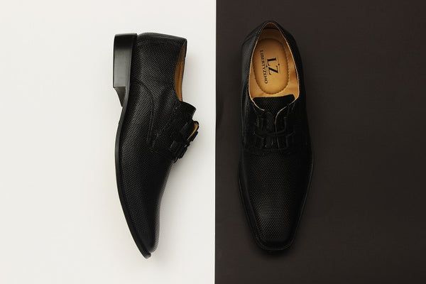 leather Oxford Black Dress Shoes