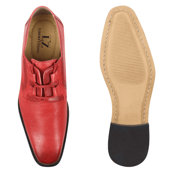 Blacktown Leather Oxford Style Red Dress Shoe