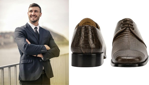 Dark Brown Oxfords with Black Suits