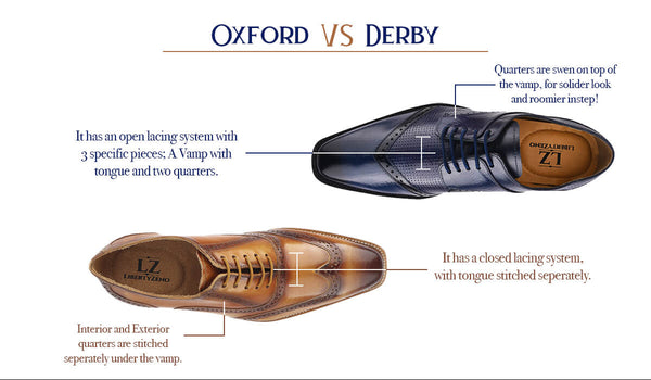 Oxford vs Derby Shoes Comparison: What's the Major Differences? –  LIBERTYZENO