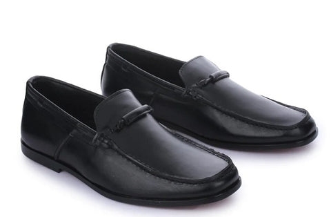 Men's Leather Moccasin Toe Business Loafers