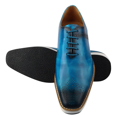 Blue Loafer Shoes to go with a Gray Suit