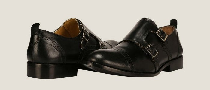 Gosling Leather Oxford Style Monk Straps