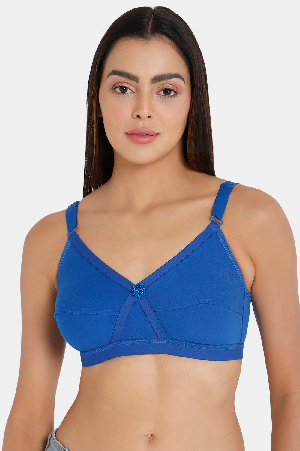 Fierce & Fearles Mesh Bra (Coral Pink - Navy Blue) – Qiwion