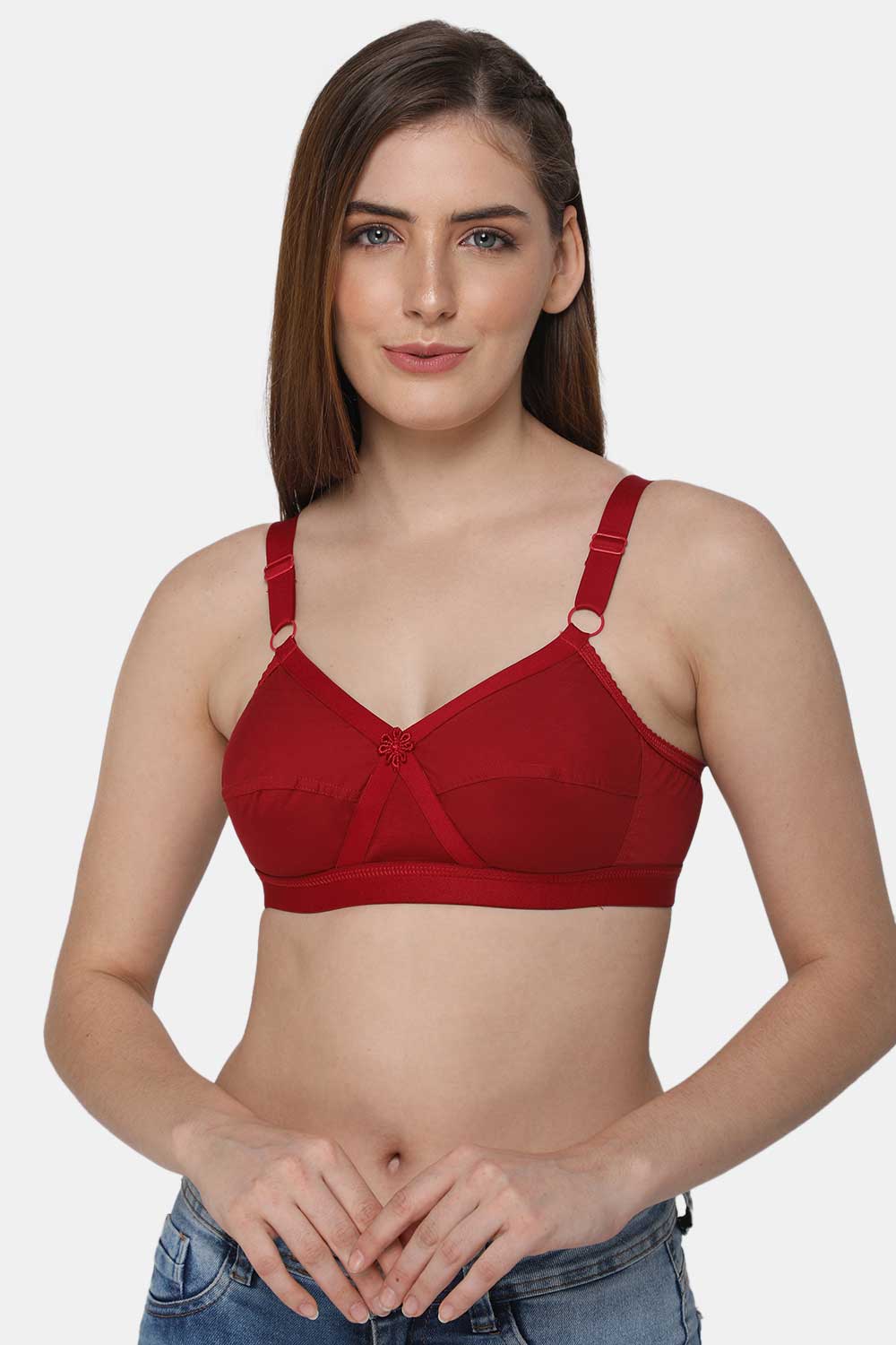 Light Pink Nandini Ladies Cotton Padded Bra, Size: 30 - 40 at Rs