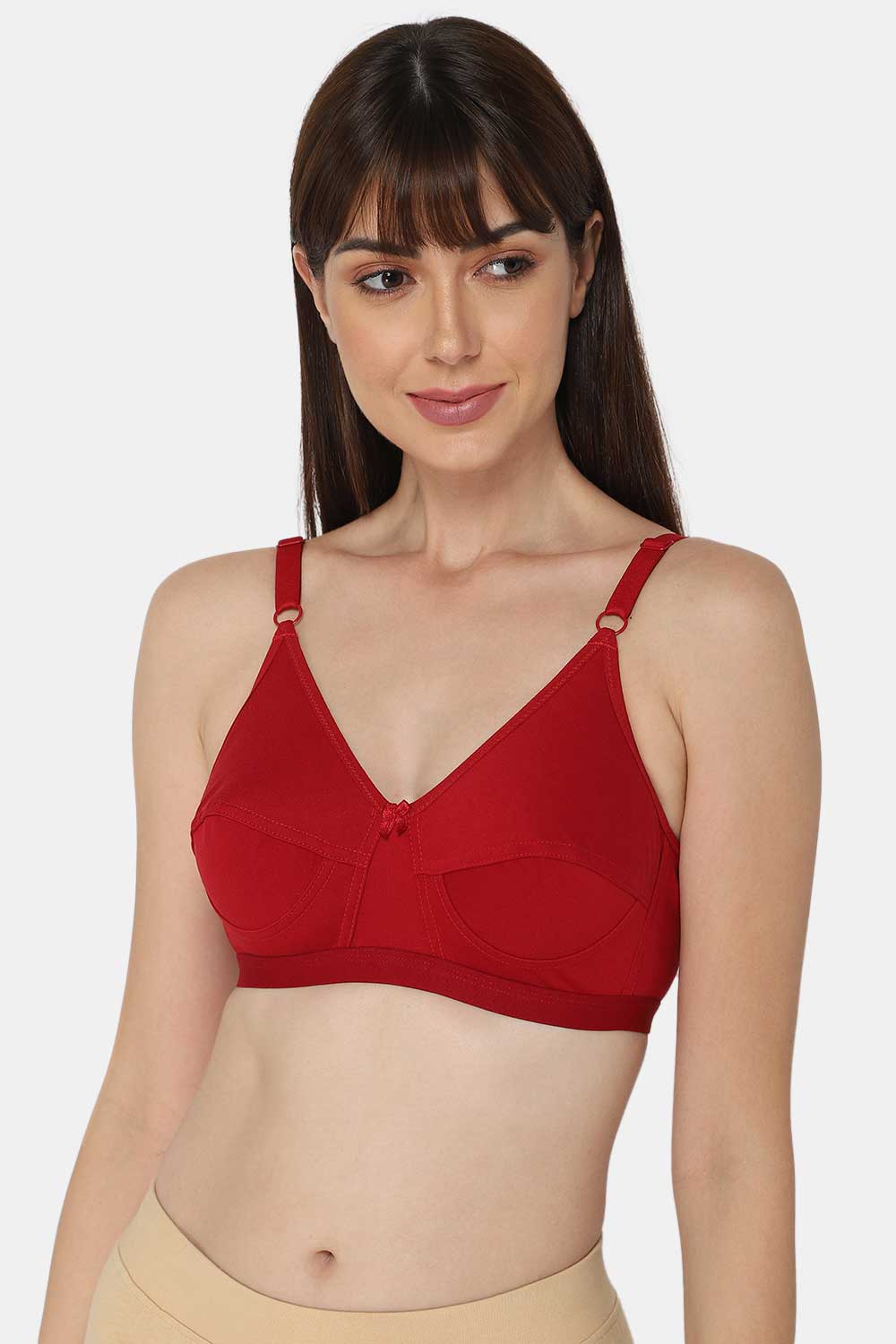 Buy Naidu Hall Women's Cotton Brassiere, Non-Padded, Non-Wired, Full  Coverage, Laced Neckline Regular Bra, 2 Piece Combo