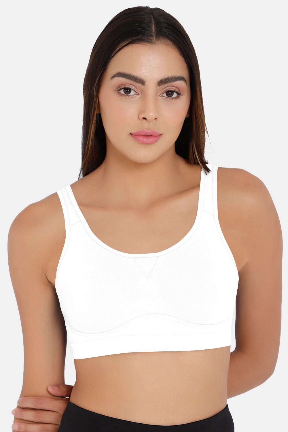 Buy Kalyani Women/Girls Cotton bra with elastic strap in cup size, White  Colour, (40) at