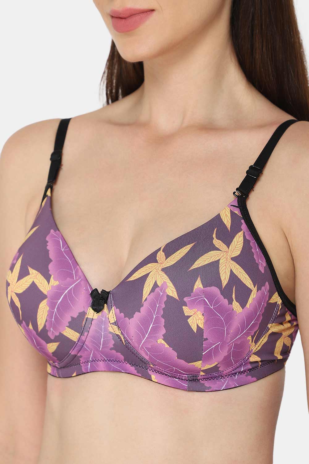 Buy Naidu Hall Single Layered Non Wired Medium Coverage Bra - Magic Purple  at Rs.215 online