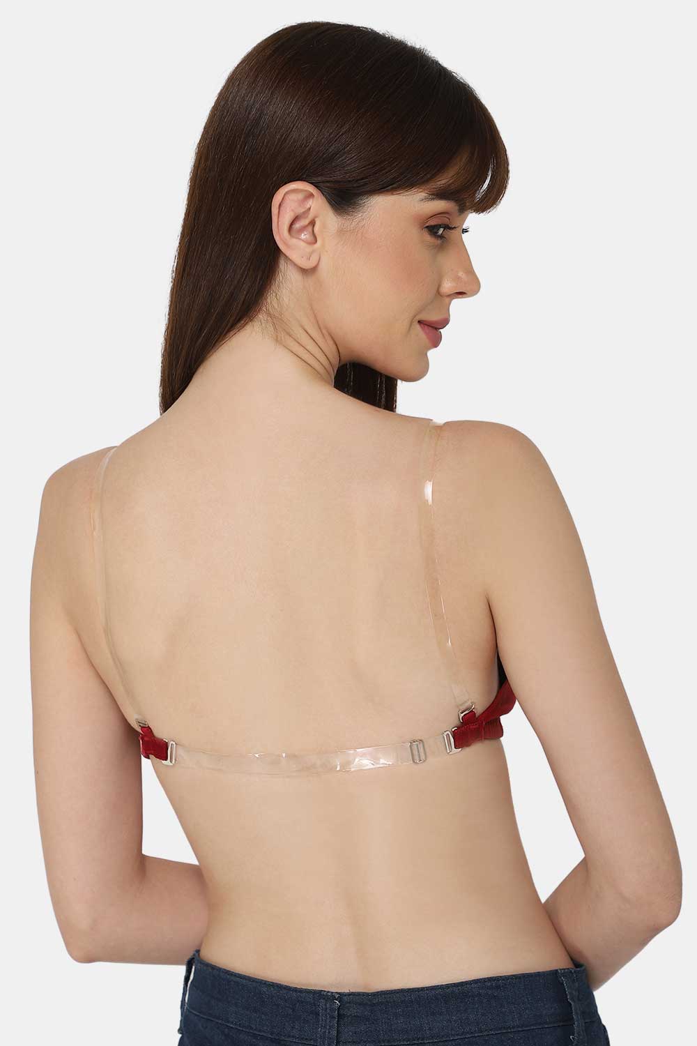 Padded Bra with Transparent Straps