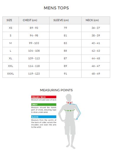 Quicksilver Size Chart – Sporty Pro