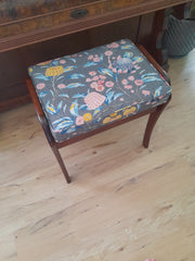 Photo after Toowoomba Upholsterer Luxe & Humble reupholstered this piano Stool