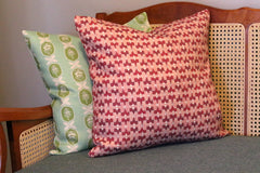 2 bespoke cushions in Nine Muses by Tigger Hall fabric  - made as a custom cushion order