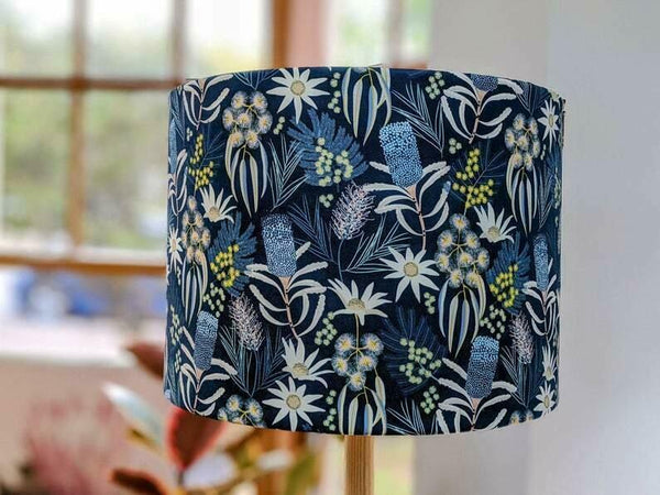 blue lampshade