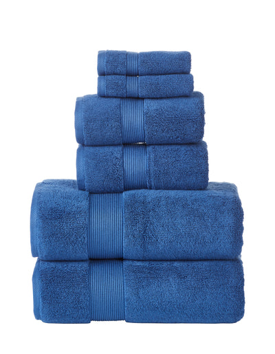 6 Piece Towel Set, 2 Teal Bath Towels, 2 Teal Hand Towels, 2 Teal wash  Cloth, Cotton Towels for Bathroom, Luxury Soft and Absorbent Bathroom Towels,  Blue Teal Towel Sets