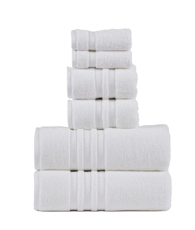 UpThrone Luxury Turkish Cotton White Bath Towels Set of 6- Bathroom To –  USA HOME GOODS