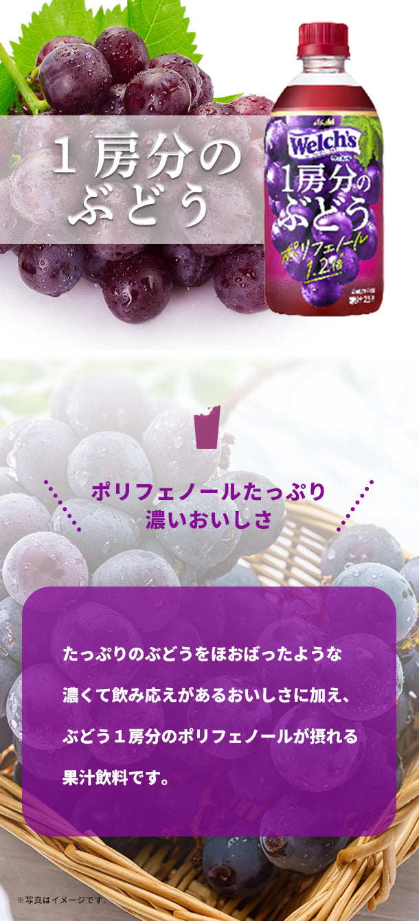 アサヒ飲料「Welch's1房分のぶどう」470ml×48本