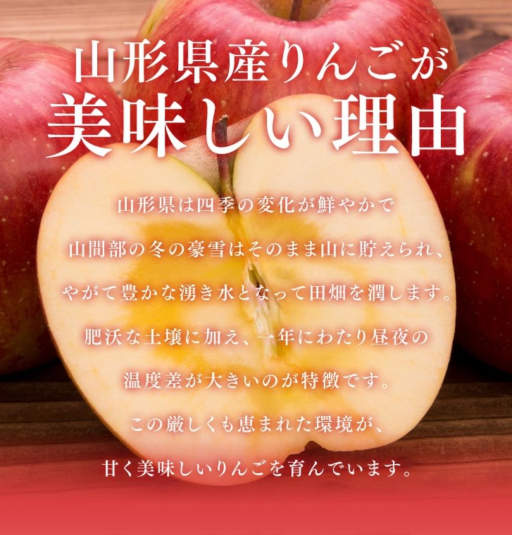 山形県産「訳ありりんご」約5kg（14～28玉）の通販｜Kuradashiでフードロス・食品ロス削減！