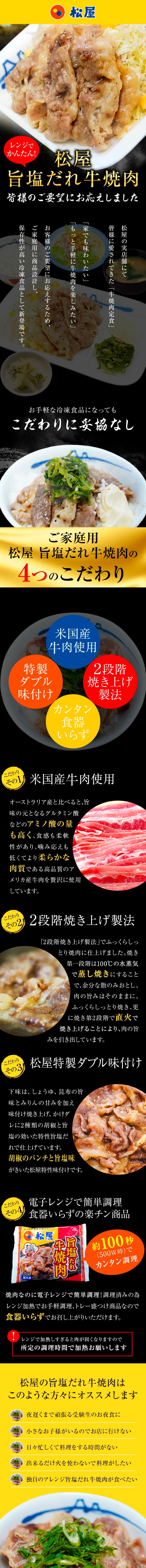 松屋「旨塩だれ牛焼肉」60g×15個の通販｜Kuradashiでフードロス・食品ロス削減！