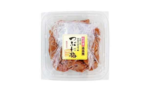 紀州苑本舗「減塩 紀州産南高梅 つぶれ梅 はちみつ味 塩分 3%」350g×4個