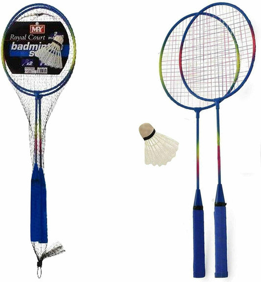 Professional Badminton 4 Player Racket Shuttlecock Poles Net Garden Game  Sport