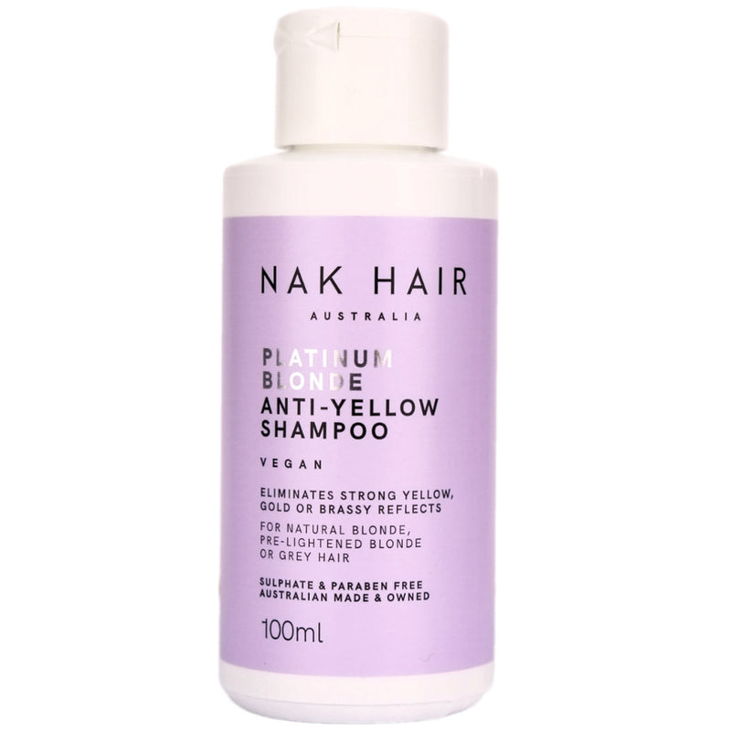 Nak Hair Platinum Blonde Anti-Yellow Shampoo 100ml Travel Size