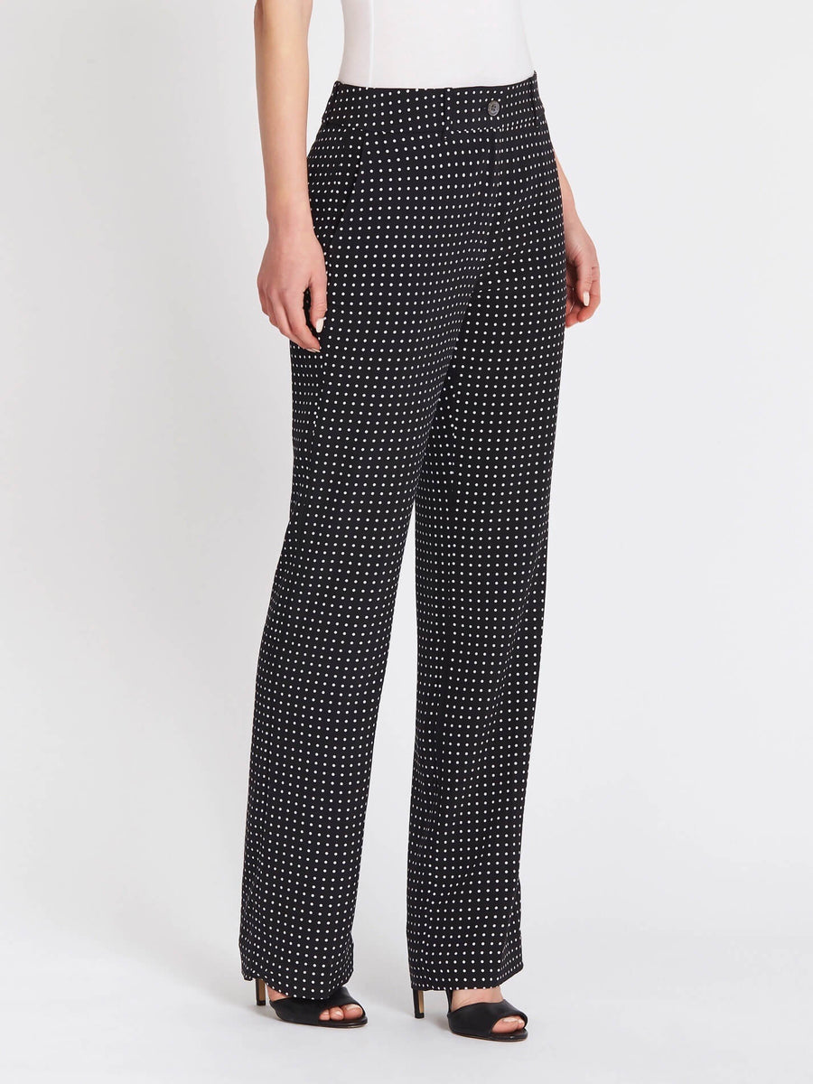 Equipment Lita Trouser Pant in Black / White Polka Dot – Order Of Style