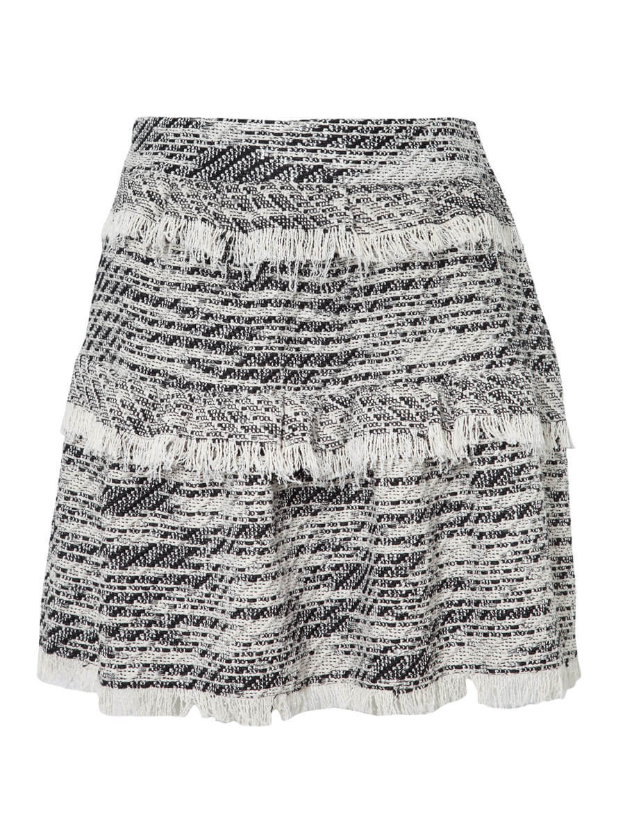 Jorgina Tweed Mini Skirt in Black Ecru