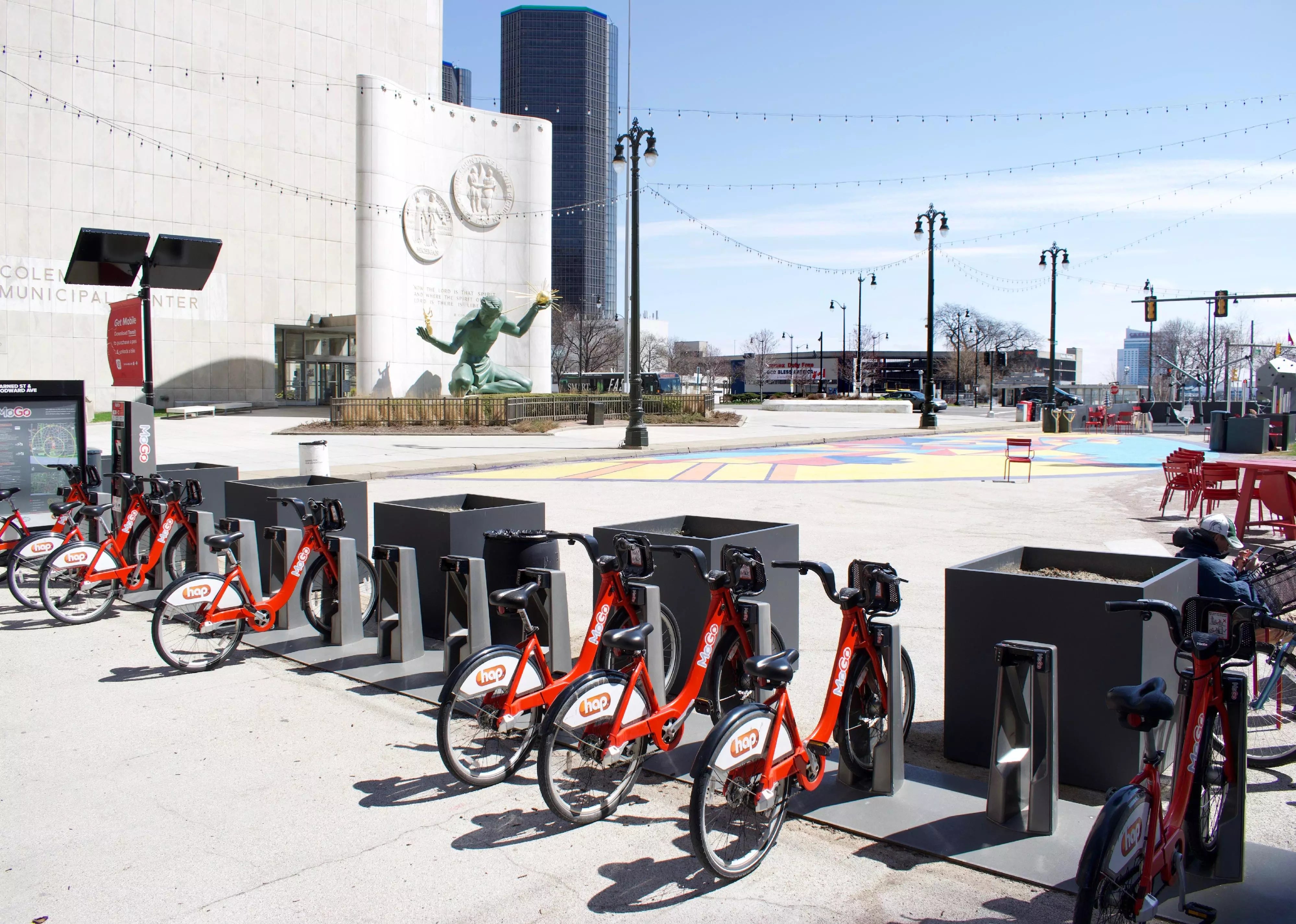 City bikeshare rack