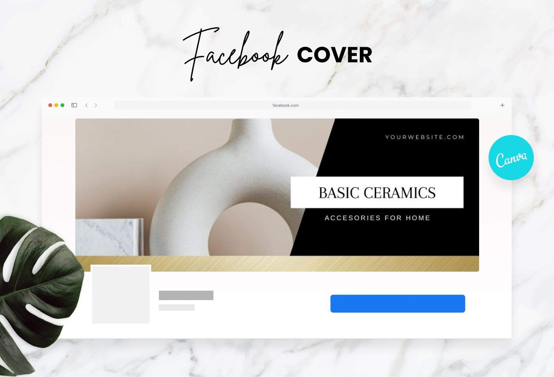 Basic Facebook Cover Canva Template – Ladystrategist Shop