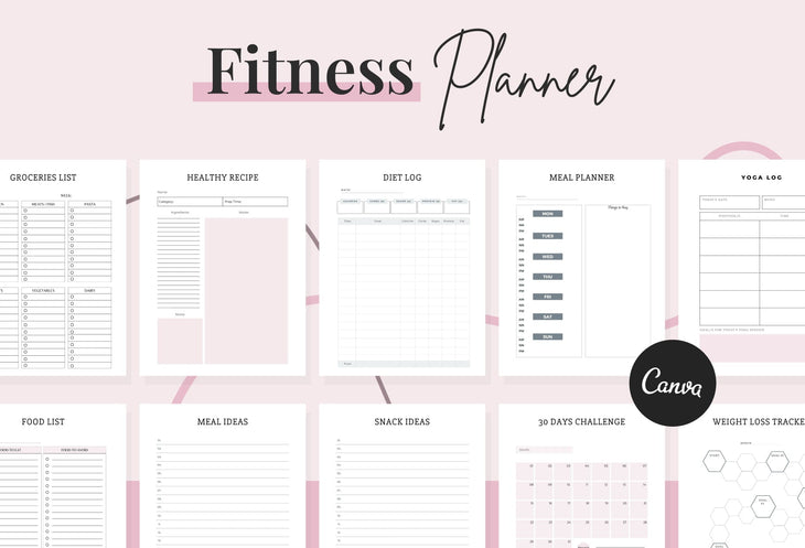 Fitness Planner Canva Template – Ladystrategist Shop