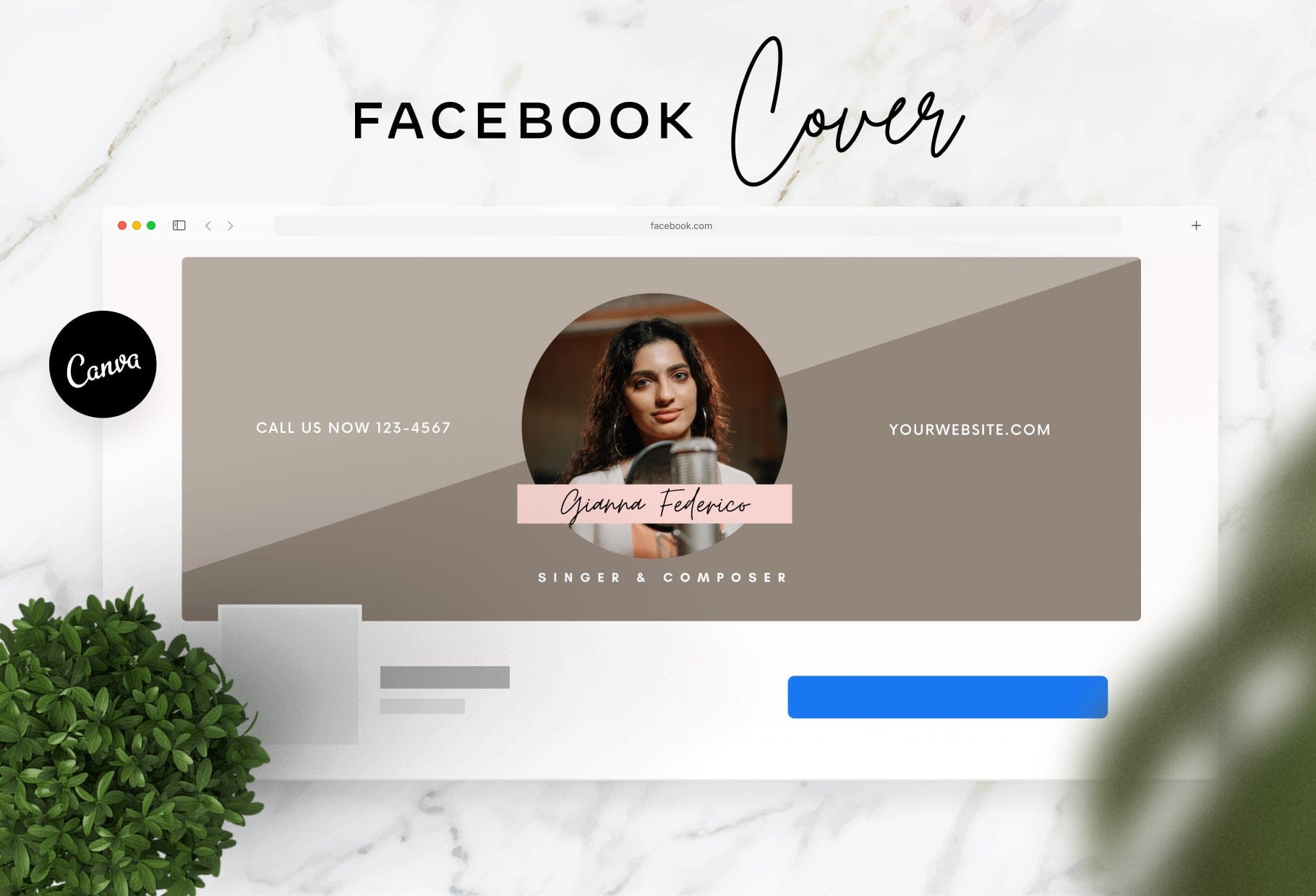 Gianna Facebook Cover Canva Template – Ladystrategist Shop