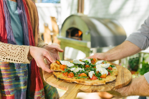 Homemade pizza using a Fontana Forni oven