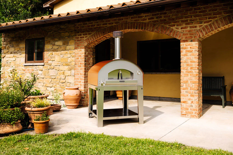 Luxury Fontana Forni hybrid wood and gas pizza oven