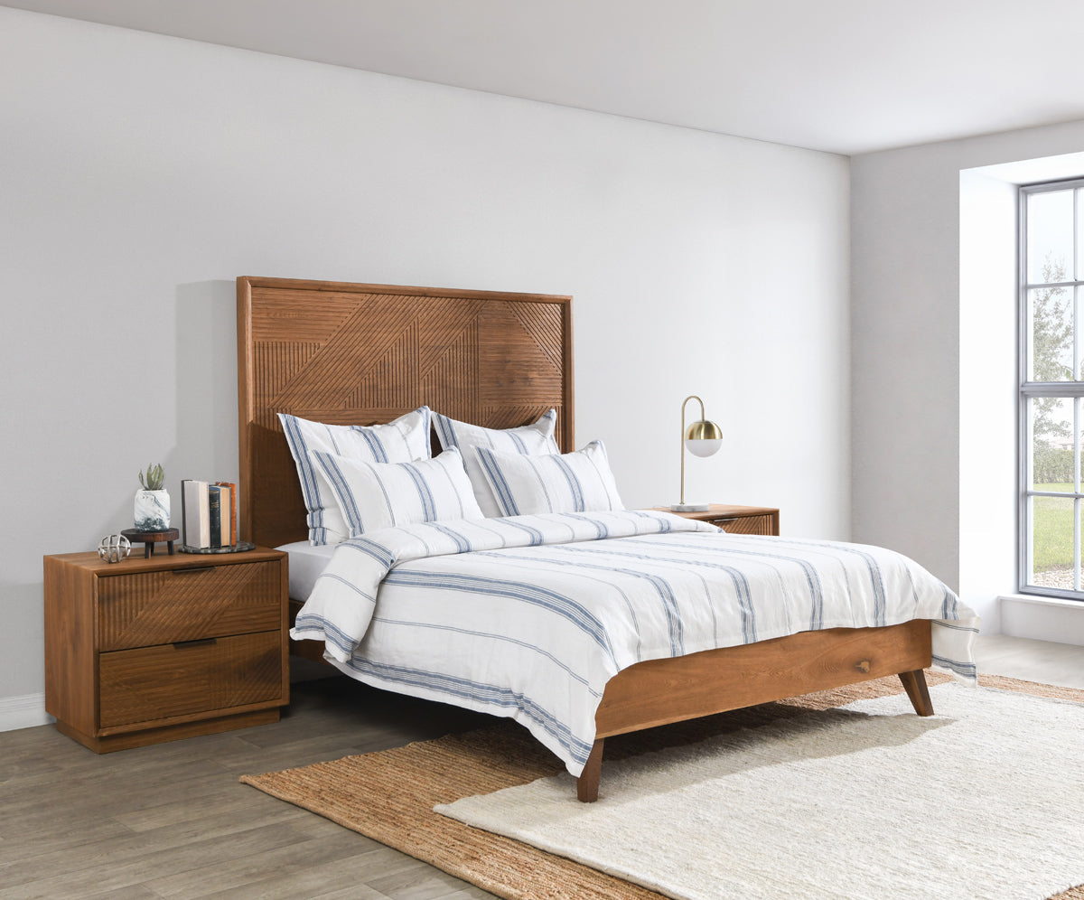 Classic Home's Villa Collection - Jayson Blue Stripe Linen Cashmere King-Size Duvet - V240075