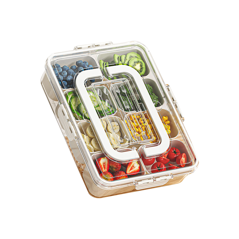 SAKER® Divided Serving Tray with Lid and Handle