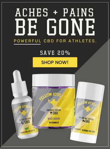 20% off Yellow Athletic CBD for sport recovery