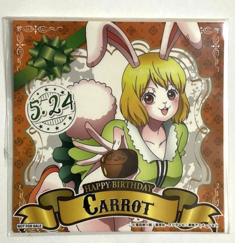 One Piece Birthday Sticker Label Carrot Mugiwara