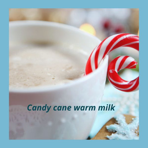 Candy cane warm milk