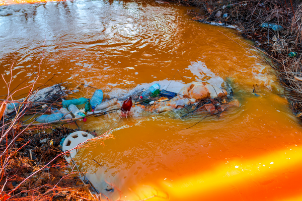 polluted river