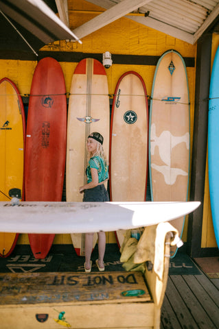 Woman in Surf Shop