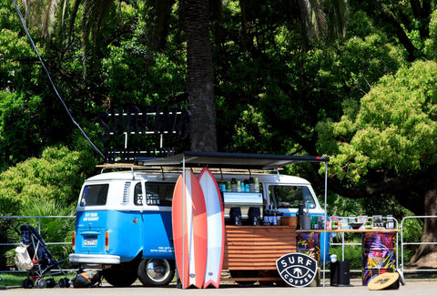 Van with Surfboards