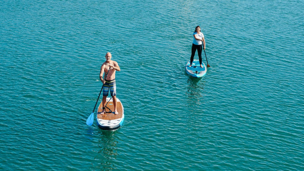 Two people Paddle Boarding