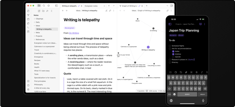 Obsidian - Scrivener alternative
