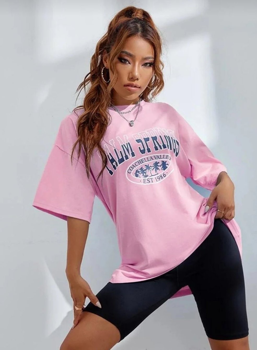 Women's pink Sports T-shirt
