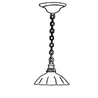 Drawing of Chain Drop Lamp