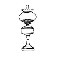 Drawing of Stand or Post Lamp