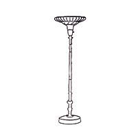Drawing of Torchiere Type Floor Lamp