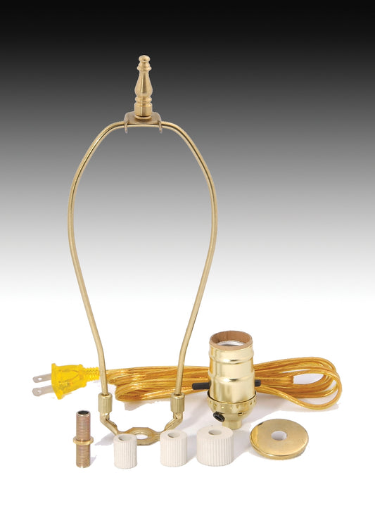 WEAVERBIRD Bronze Lamp Light Kit, Table Lamp Wiring Kit with About 8 Inch  Harp,Push-Through Socket, Make-A-Lamp Kit Complete Lamp Kit for DIY Lamp